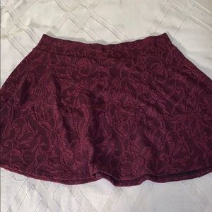 Charlotte Russe Maroon Skater Skirt